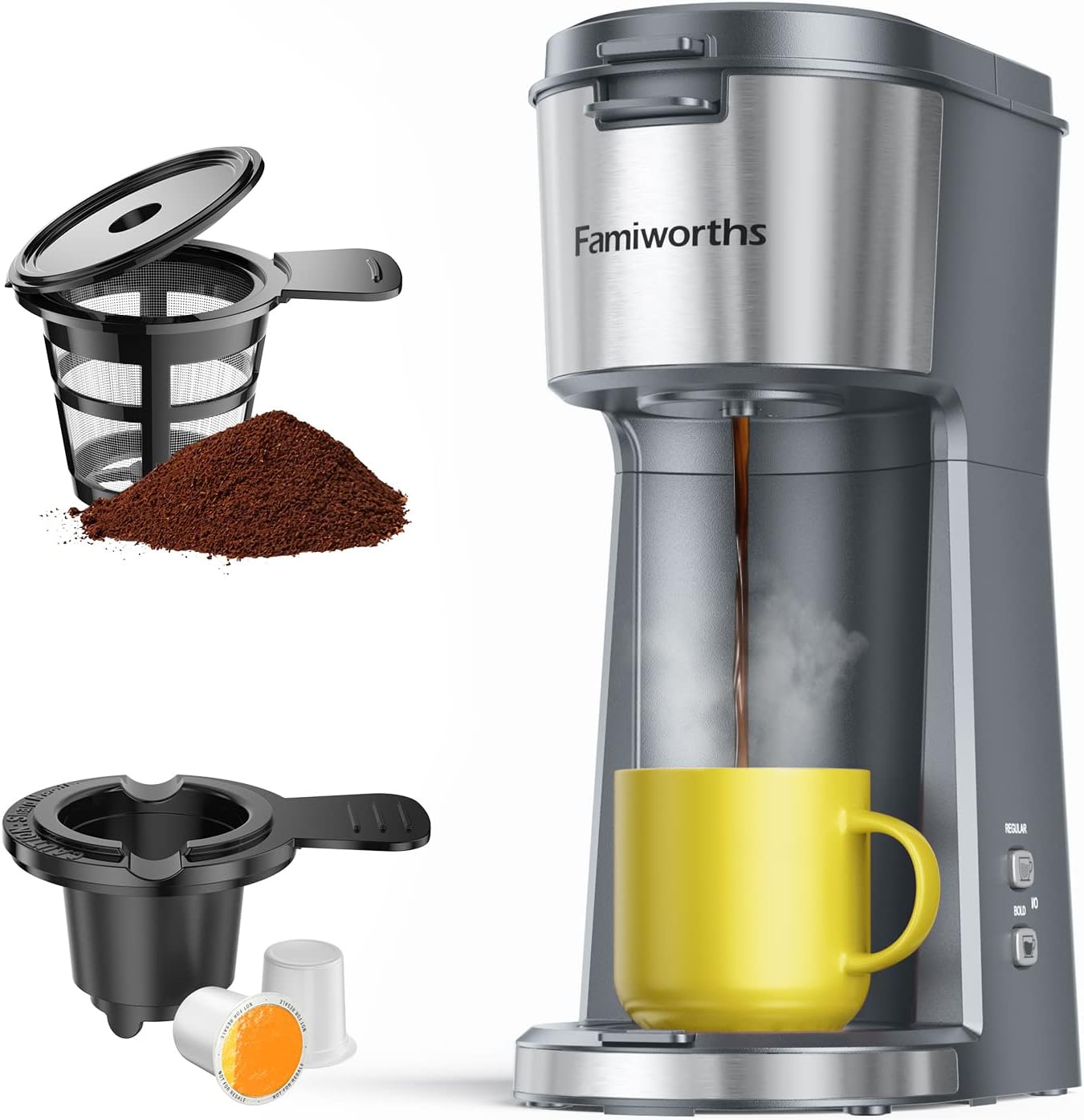 Grey coffee makers